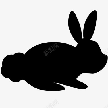 兔子复活节星期天绒毛图标图标
