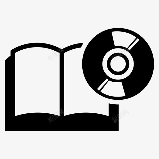 有声书光盘和书书和光盘图标svg_新图网 https://ixintu.com cd 书和dvd 书和光盘 光盘 光盘和书 教育 数字 有声书 记录