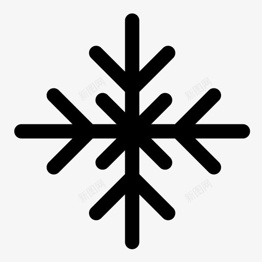 雪花多边形天气多边形图标svg_新图网 https://ixintu.com 多边形 天气多边形 雪花