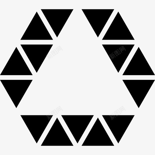 三角形内六边形小三角形轮廓线形状多边形图标svg_新图网 https://ixintu.com 三角形内六边形小三角形轮廓线 多边形 形状