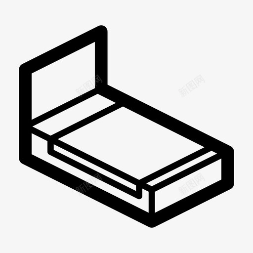 床卧室毯子图标svg_新图网 https://ixintu.com 休息 卧室 家具 床 柔软 梦 毯子 睡眠 组装