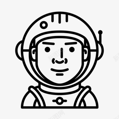 宇航员肖像职业图标图标
