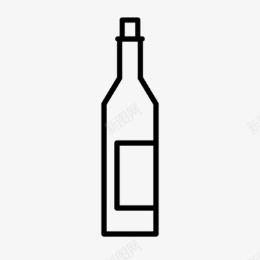 酒酒瓶玻璃瓶图标图标