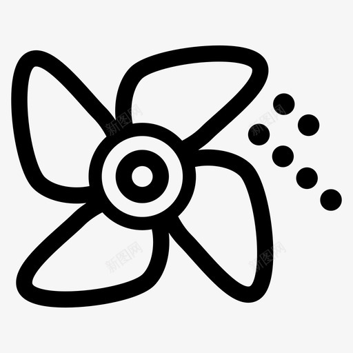 风扇空气空调图标svg_新图网 https://ixintu.com 冷却 吹风 空气 空调 风 风扇 风扇叶片