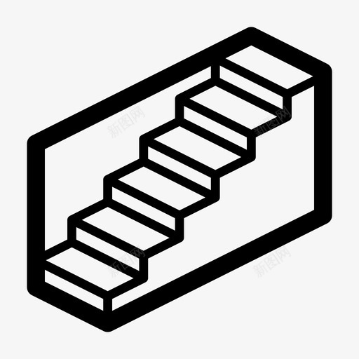 楼梯模块化梯子图标svg_新图网 https://ixintu.com 建筑 梯子 楼梯 模块化 装配