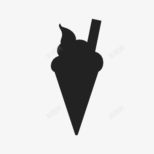 冰淇淋一勺冰淇淋垃圾食品图标svg_新图网 https://ixintu.com 一勺冰淇淋 冰淇淋 冰淇淋筒 冰淇淋蛋卷 圣代冰淇淋 垃圾食品 甜点