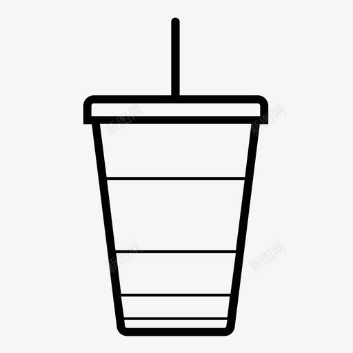 塑料咖啡杯咖啡套装图标svg_新图网 https://ixintu.com 咖啡套装 塑料咖啡杯