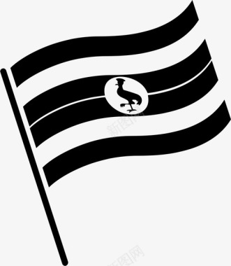 乌干达国旗符号代表图标图标
