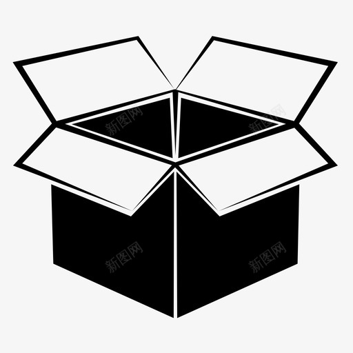 箱子储存包装图标svg_新图网 https://ixintu.com 储存 包装 开箱 打开 清洁 移动 箱子 纸板箱