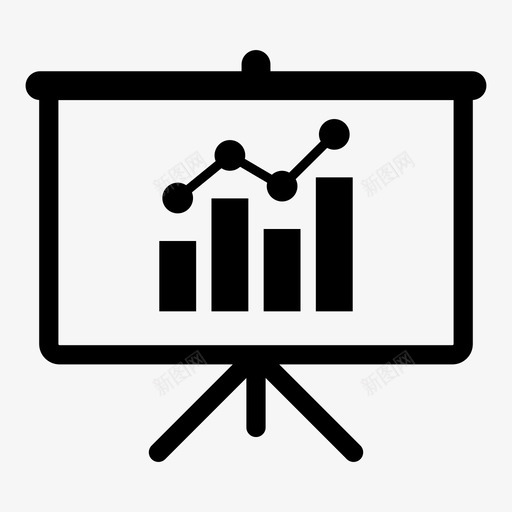 演示营销地图图标svg_新图网 https://ixintu.com 互联网 信息图 地图 大数据分析和统计图标 折线图 智能 演示 营销 解释