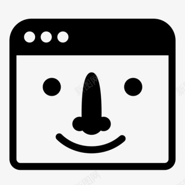 浏览器笑脸面部表情互联网图标图标