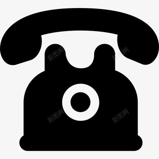 黑色复古电话接口计算机和媒体2图标svg_新图网 https://ixintu.com 接口 计算机和媒体2 黑色复古设计电话