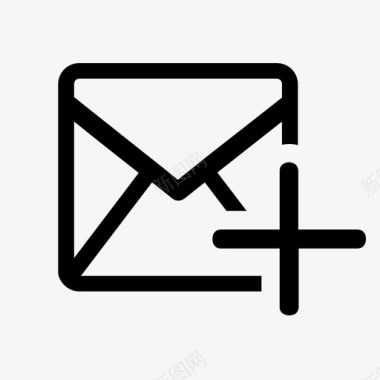 订阅信封加号注册电子邮件图标图标