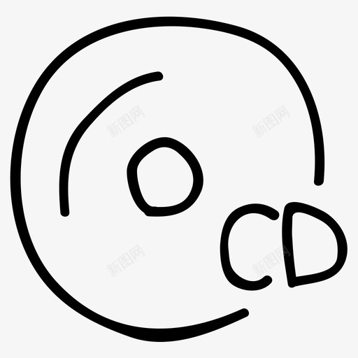 cd音乐手绘涂鸦图标svg_新图网 https://ixintu.com cd 音乐手绘涂鸦图标