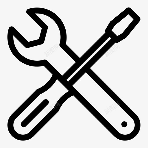 维护维修扳手图标svg_新图网 https://ixintu.com 便利工 保存 保护 修理 工具 扳手 维修 维护 螺丝刀