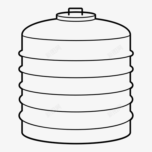 水箱容器储藏室图标svg_新图网 https://ixintu.com 储水器 储藏室 容器 水桶 水箱