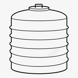 水箱标志水箱容器储藏室图标高清图片