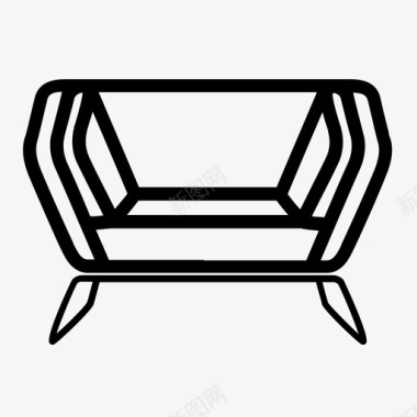 沙发扶手椅靠垫图标图标