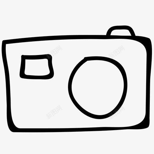 相机电子产品手绘涂鸦图标svg_新图网 https://ixintu.com 电子产品手绘涂鸦图标 相机