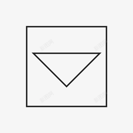 向下角度方框图标svg_新图网 https://ixintu.com 下箭头 向下 方框 用户界面 网络 角度