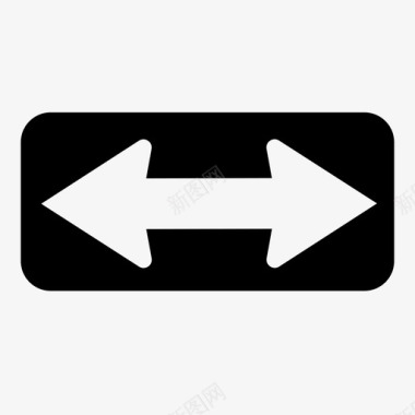 相反方向的道路标志转弯右图标图标