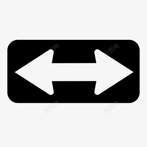 相反方向的道路标志转弯右图标svg_新图网 https://ixintu.com 交叉口 双向 右 左 相反方向的道路标志 箭头 行驶 转弯 道路标志