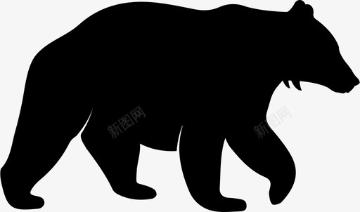 熊动物野营图标图标