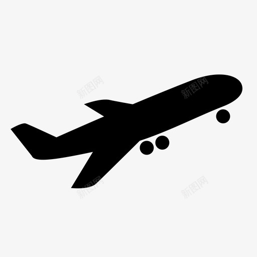 出发旅行起飞图标svg_新图网 https://ixintu.com 人 使用 出发 旅行 离开 起飞 飞机