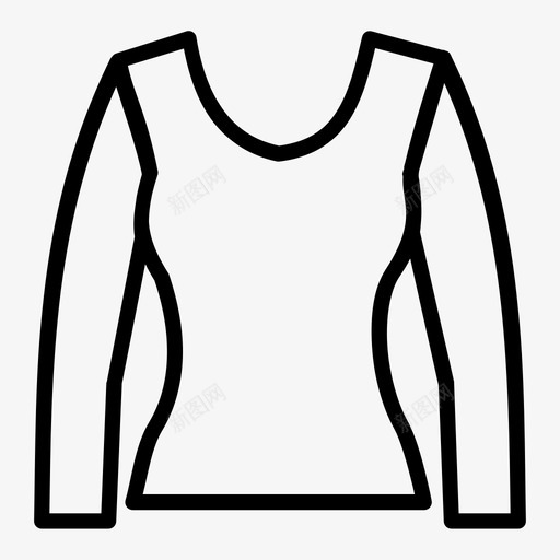 长袖T恤运动衫女式图标svg_新图网 https://ixintu.com 上衣 套头衫 女式 时尚 毛衣 着装 穿着 衣服和鞋子 运动衫 长袖 长袖T恤