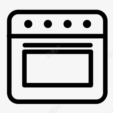 烤箱厨房热的图标图标