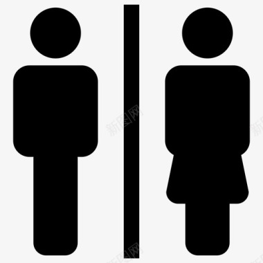 浴室人公共图标图标
