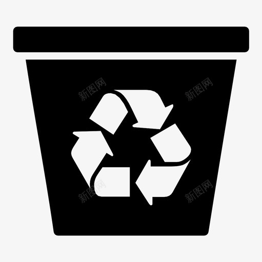 回收站环保意识垃圾图标svg_新图网 https://ixintu.com 再利用 可回收物 回收 回收站 垃圾 家用 环保意识 移除
