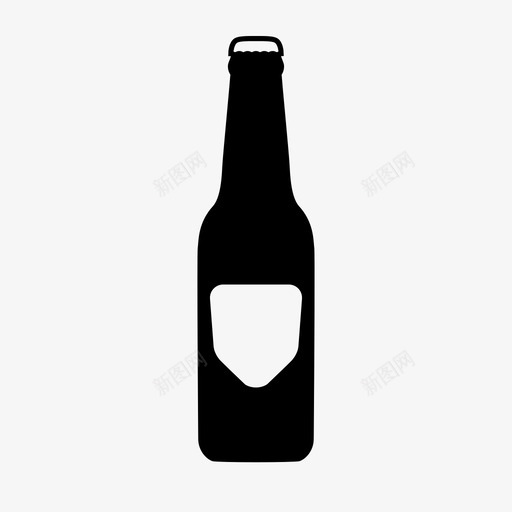 瓶装饮用醉酒图标svg_新图网 https://ixintu.com ipa 包装 啤酒 标签 烈性啤酒 玻璃 玻璃瓶 瓶装 皮尔斯纳 醉酒 饮用