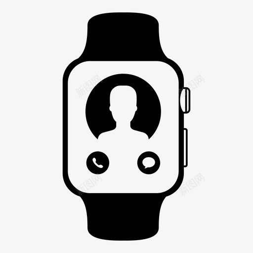 智能手表苹果苹果手表图标svg_新图网 https://ixintu.com 手机 智能手表 电话 苹果 苹果手表