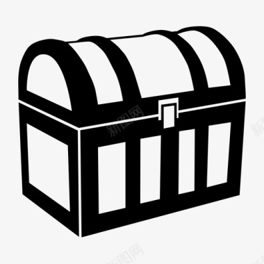 宝箱盒子封闭式图标图标