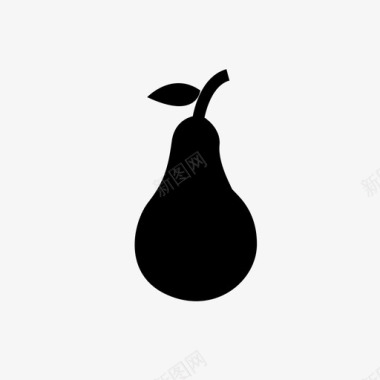 梨食物新鲜梨图标图标