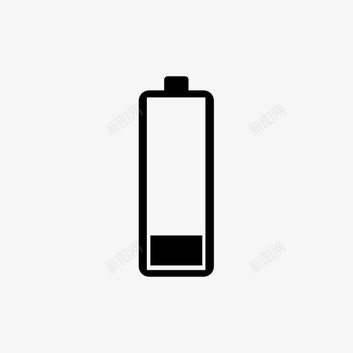 电池累积电池电量低图标svg_新图网 https://ixintu.com 充电 功率 可充电 电池 电池电量低 系列 累积 能量