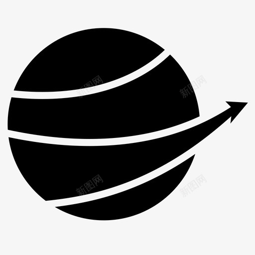回收球形再加工图标svg_新图网 https://ixintu.com 全局 再加工 回收 球形 行星 轨道 转换