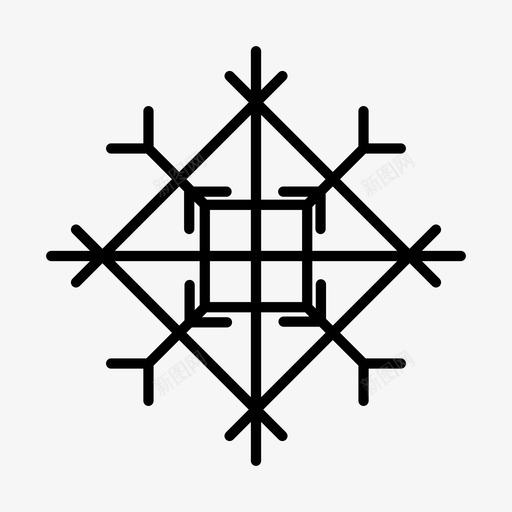 雪花圣诞节寒冷图标svg_新图网 https://ixintu.com 不同 冬天 冬天就要来了 圣诞节 天空 寒冷 独特 雪花