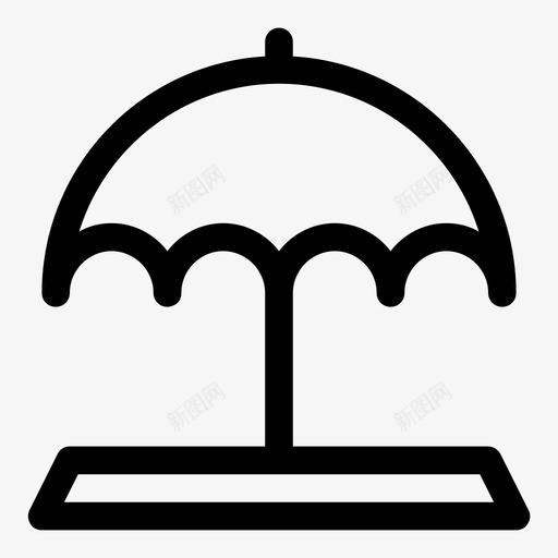 伞击退下雨图标svg_新图网 https://ixintu.com brolly bumbershoot gamp 下雨 伞 保护 击退 方格布 树冠 简单的卷曲图标 罩盖 阳伞