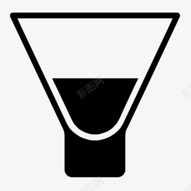 小鸡尾酒杯玻璃器皿图标图标