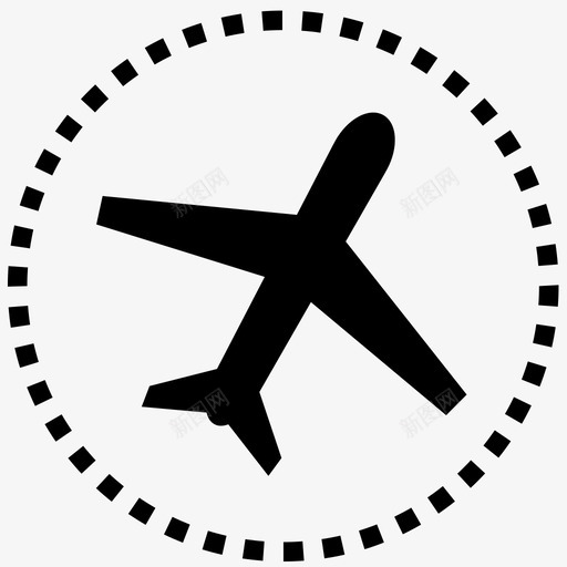飞机目标运输图标svg_新图网 https://ixintu.com 度假 旅行 旅行者 目标 空中作战 空中半径 运输 飞机