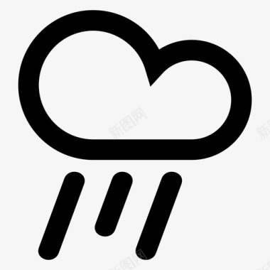 雨降水下雨图标图标
