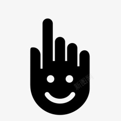长长的嘴掌手指掌图标高清图片