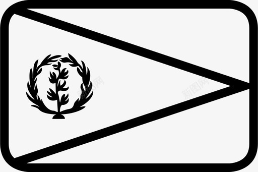 厄立特里亚国旗国家家园图标svg_新图网 https://ixintu.com 世界 人民 使用 厄立特里亚国旗 国家 圆形世界旗帜 家园