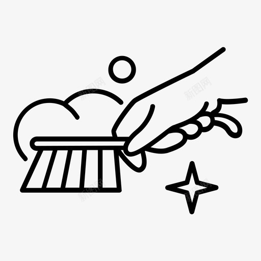 擦洗洗涤器处理图标svg_新图网 https://ixintu.com 刷子 动作 处理 工作 擦洗 注意事项 洗涤器 清洁 清洁剂 清洁概述