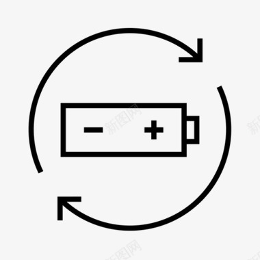电池充电可充电图标图标