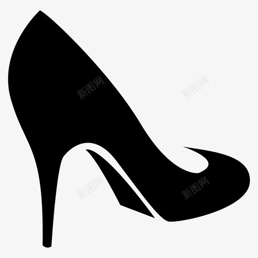 高跟鞋优雅时尚图标svg_新图网 https://ixintu.com 优雅 女士 时尚 正式 鞋子 高跟鞋