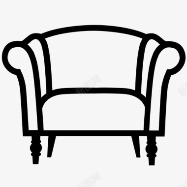椅子舒适客厅图标图标