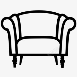 奥托椅子舒适客厅图标高清图片